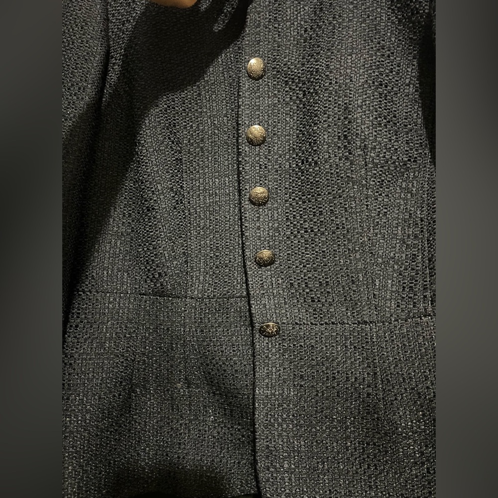Coldwater Creek Black Textured Blazer